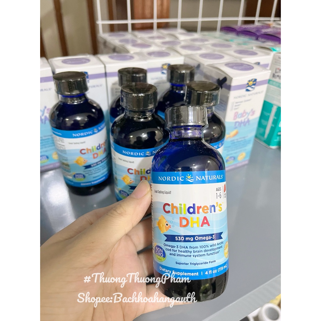 [ Hàng Mỹ ] Baby DHA, Children DHA, DHA Xtra dạng nước - Nordic Naturals Mỹ chính hãng bay air