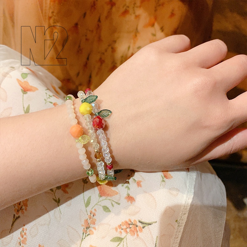 Vòng tay/Nhẫn đính đá pha lê hình trái cây dễ thương