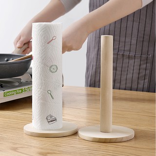 Cây để giấy ăn giấy lau, cây để giấy cuộn nhà bếp bằng gỗ - 21 x 12 cm