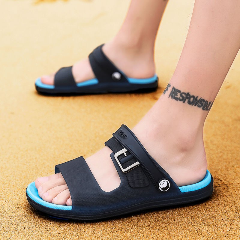 Dép sandal đế bệt chống trượt thời trang mùa hè dành cho nam