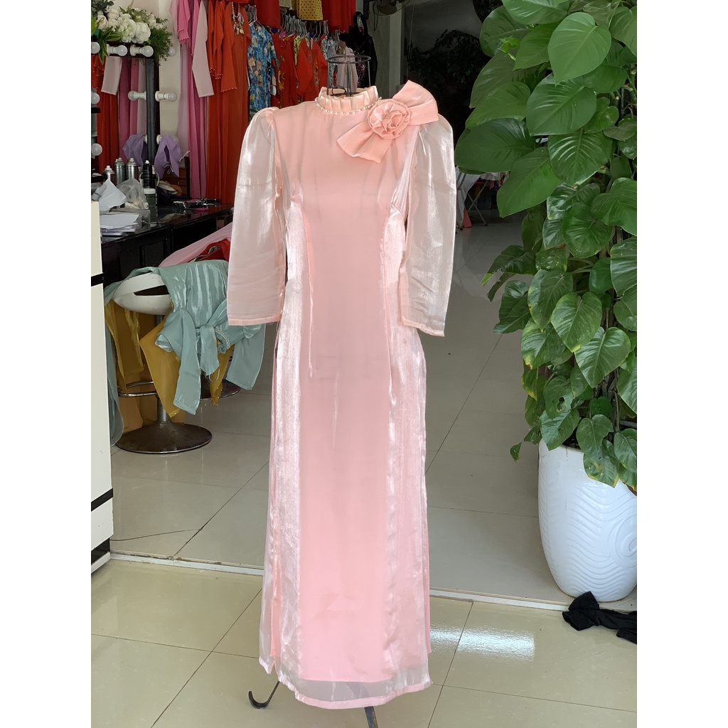 ÁO DÀI VOAN TƠ SỐNG 4 TÀ CÓ QUÀN