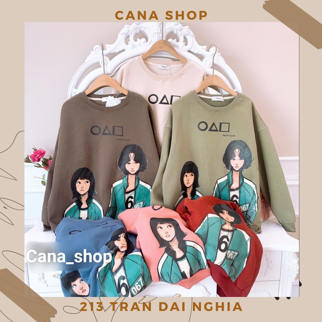 Áo Sweater Chất Nỉ Bông Phiên Bản " S.q.u.i.d Game " | CANA SHOP