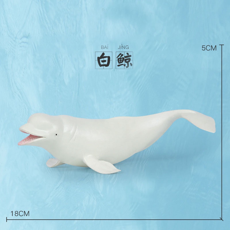 Mô Hình Cá Heo beluga killer / Cá Mập Trắng Bằng Nhựa Độc Đáo Trang Trí Cho Bé