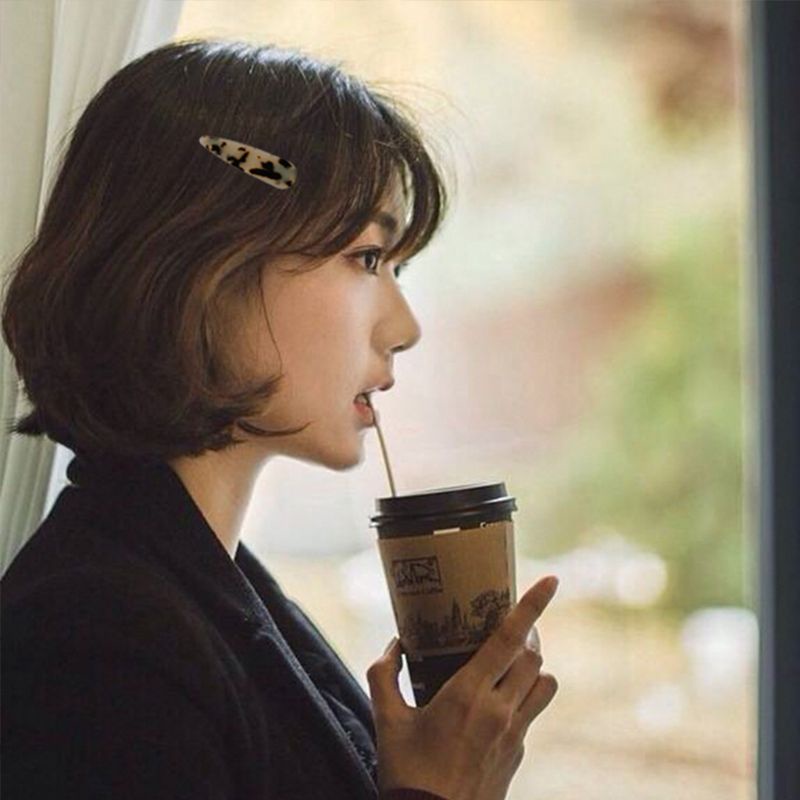 Kẹp Tóc BB Họa Tiết Da Báo Phong Cách Hàn Quốc Cho Nữ