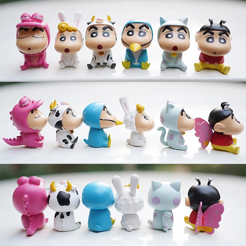 SHINCHAN Set 6 Mô Hình Nhân Vật Trong Shin-Chan Dễ Thương