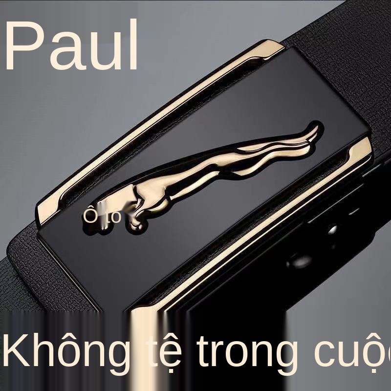 Thắt lưng nam da bò thật Paul chính hãng có khóa tự động, xu hướng công sở, thư giãn, phù hợp với tất cả các loại