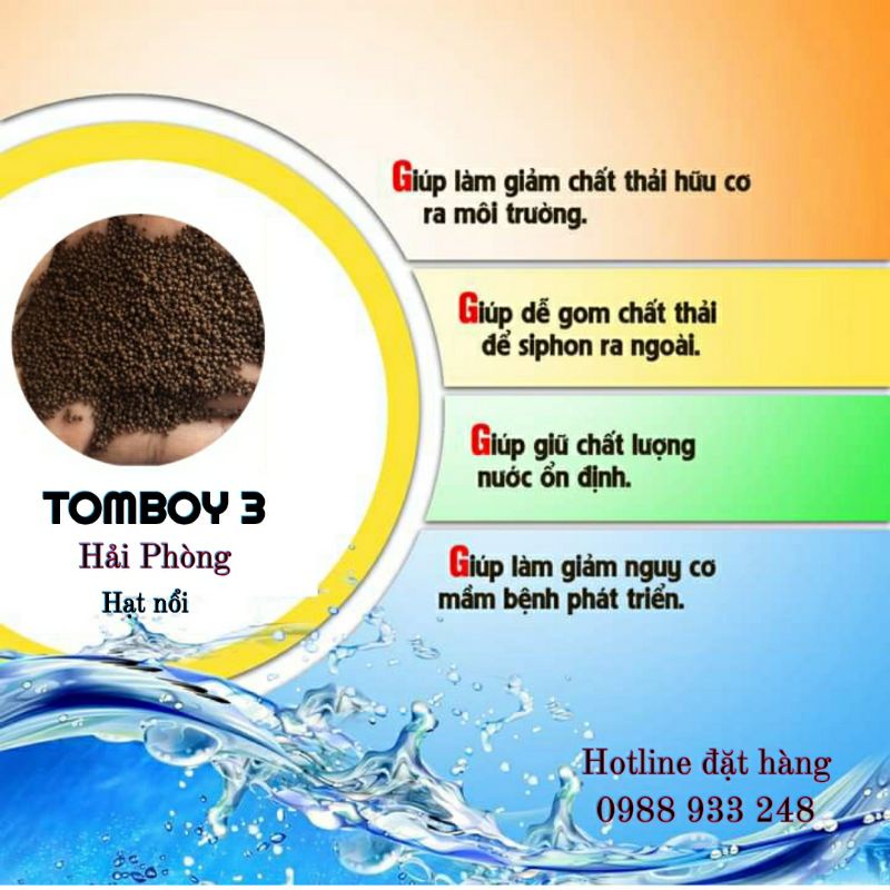 Cám TOMBOY TB3 dành cho cá Cảnh, cá Betta, cá ăn tầng đáy