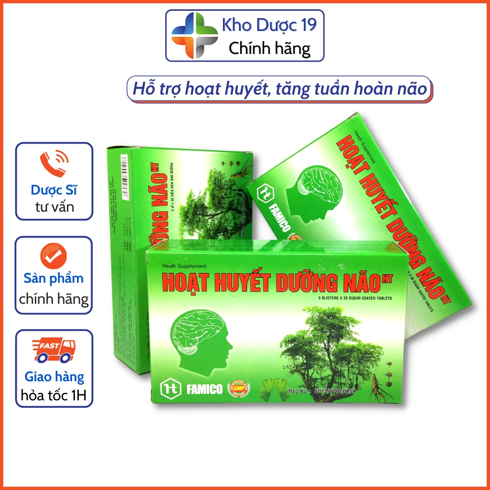 Hoạt Huyết Dưỡng Não HT Hỗ Trợ Hoạt Huyết Bổ Não Tăng Cường Trí Nhớ