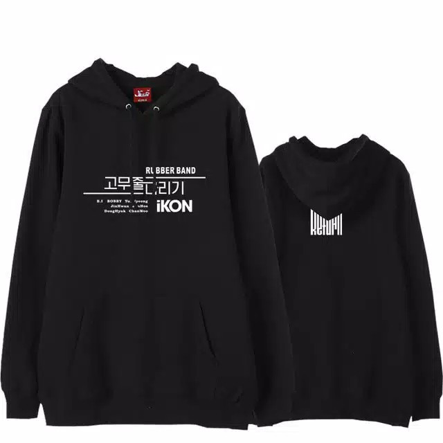 Áo Hoodie Tay Dài In Hình Nhóm Nhạc Ikon