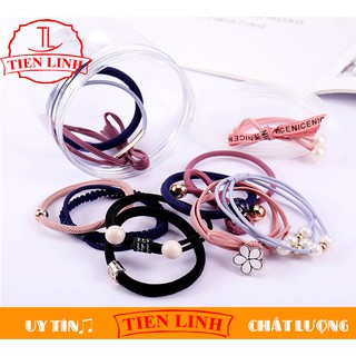 Hộp 12 dây cột tóc Hàn Quốc siêu đẹp siêu bền