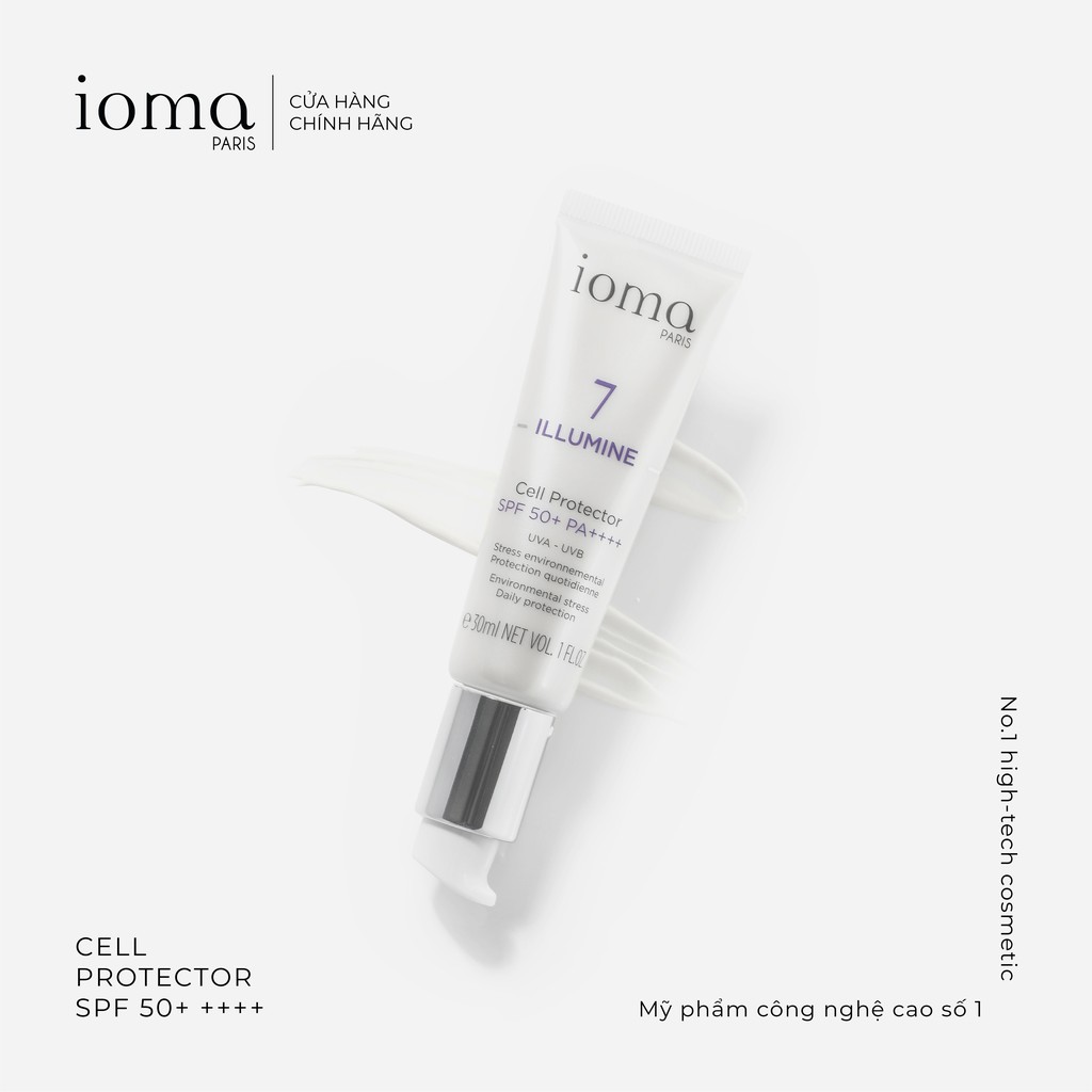 Kem chống nắng Ioma Paris Cell Protector SPF 50+PA++++ 30ML