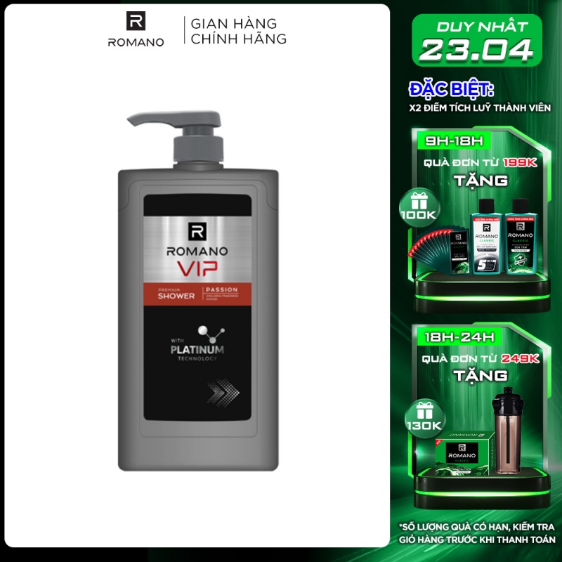 Sữa tắm cao cấp Romano Vip 650g Passion | BigBuy360 - bigbuy360.vn