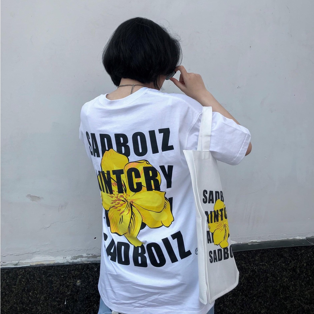 Áo Thun Tay Lỡ SADBOIZ, Form rộng oversize, áo phông unisex, chất liệu Cotton Thái - KKIM Shop