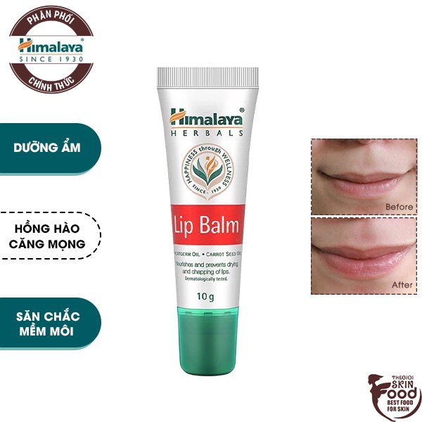 Son Dưỡng Môi Hồng Hào Chiết Xuất Cà Rốt Himalaya Herbals Lip Balm 10g