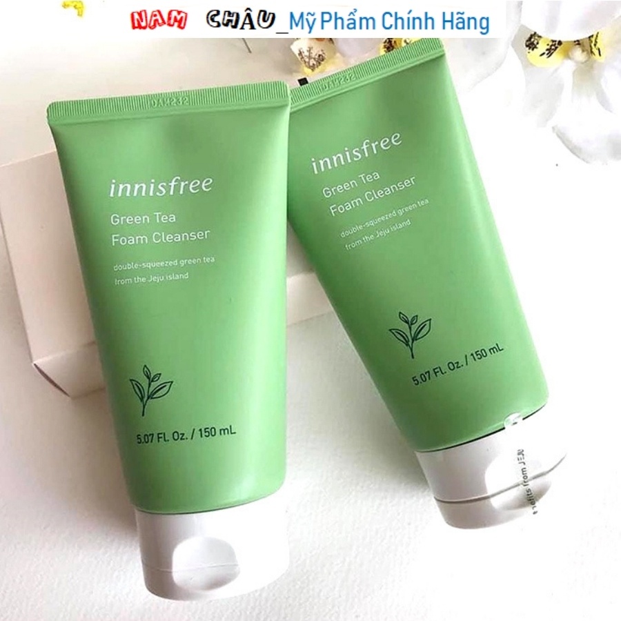 Sữa rửa mặt Innisfree Trà Xanh Green Tea Cleansing Foam 150ml NPP Nam Châu