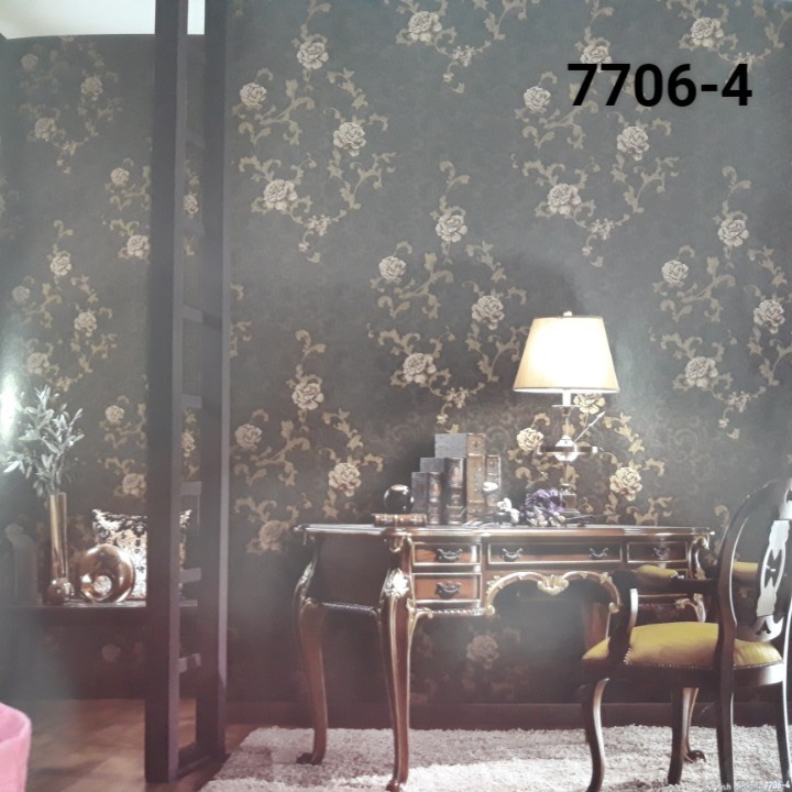 Giấy Dán Tường Hàn Quốc FLORIA Decor phòng ngủ, phòng khách siêu xinh khổ 1.06 x 15.6 m