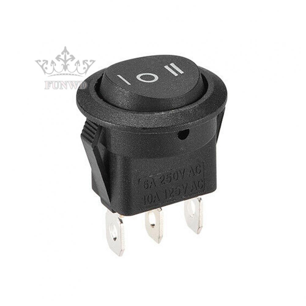 Nút Bật/Tắt Hình Tròn Màu Đen 20mm SPDT Cho Xe Hơi