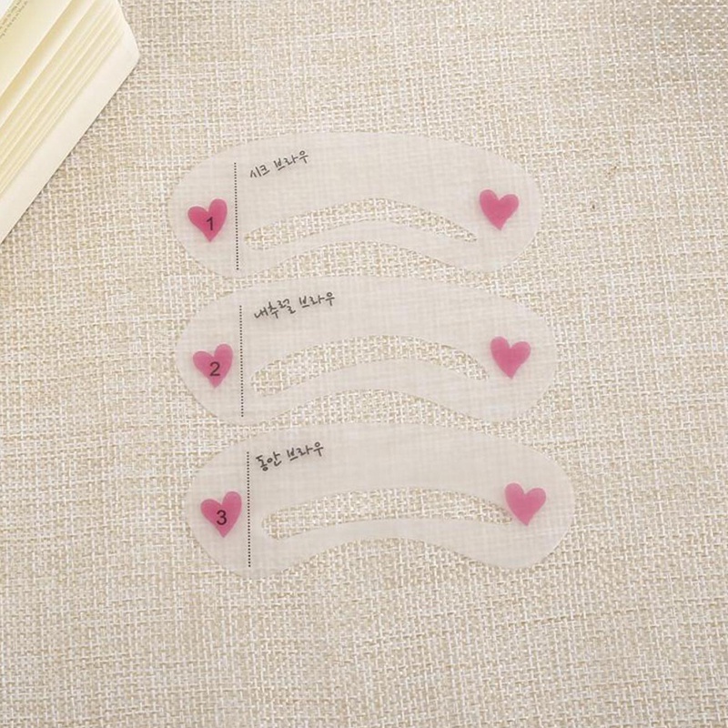 [Hàng mới về] Bộ 3 khuôn kẻ lông mày SUAKE có thể tái sử dụng tiện lợi khi trang điểm