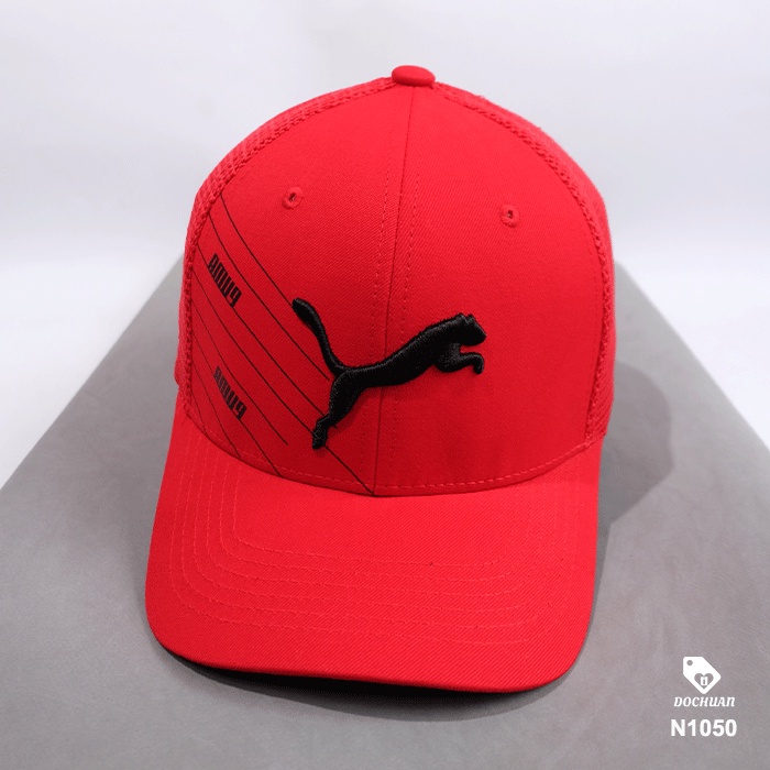 Nón kết Puma bít đuôi lưới sau logo báo lớn phối nhiều chữ puma mặt nón N1050. Hàng VNXK
