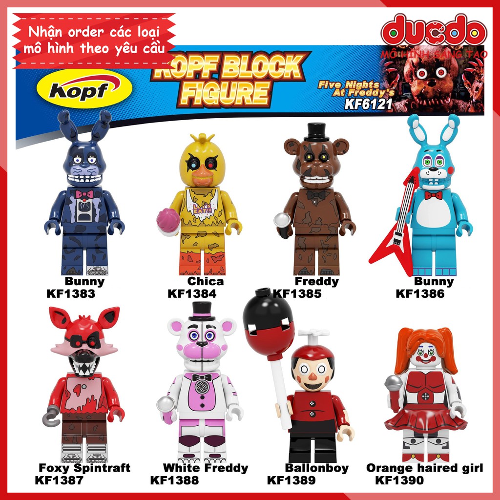Minifigures các nhân vật trong game Five Nights at Freddy's - Đồ Chơi Lắp Ghép Xếp Hình Mini Mô hình Kopf KF 6121