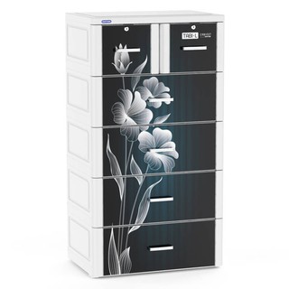 (Hà Nội) Tủ nhựa Duy Tân TabiL 5 tầng ĐEN KIM TUYẾN