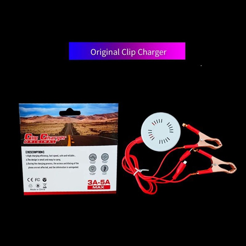 Bộ Chuyển Đổi Nguồn DC Với Kẹp Pin 12V USB Cho Điện Thoại/Máy Tính Bảng