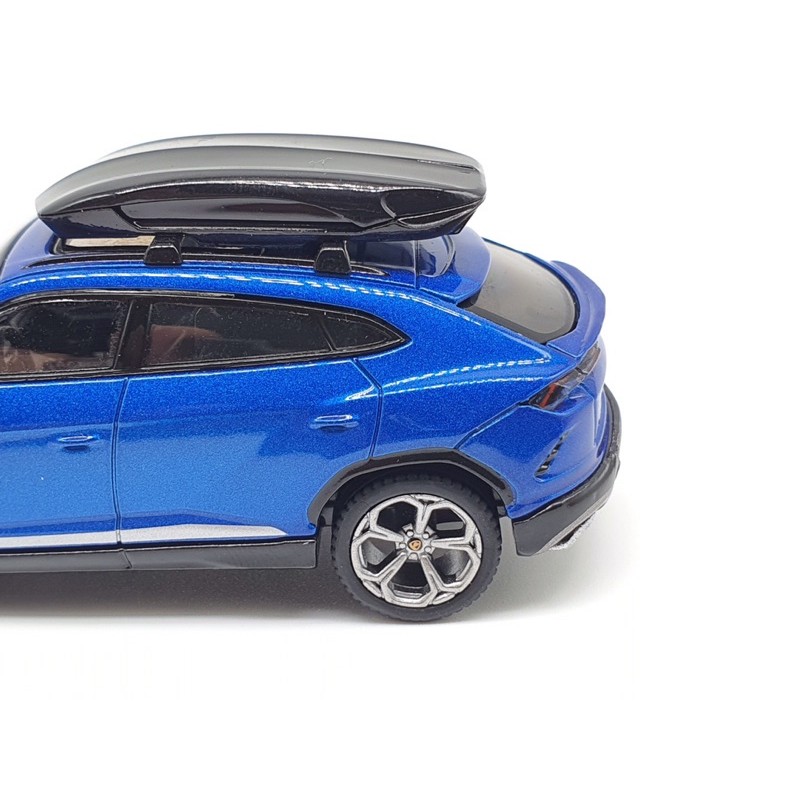 Xe Mô Hình Lamborghini Urus - Blu Eleos w/ Roof Box LHD 1:64 MiniGT (Xanh Dương)