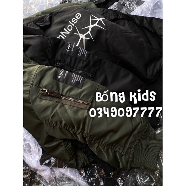Áo Bomber Bé Trai Đáp Lưng In Gu