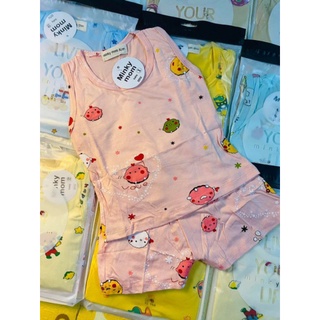Bộ ba lỗ thun lạnh Minky Mom cho bé