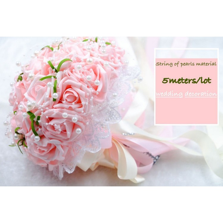 Dây đính ngọc trai giả trang trí đa năng 5M