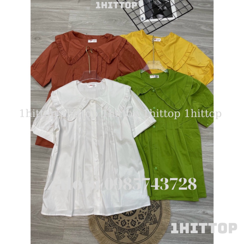 áo sơ mi kiểu babydoll cổ bèo hàng QCCC PN000113 1hittop | BigBuy360 - bigbuy360.vn