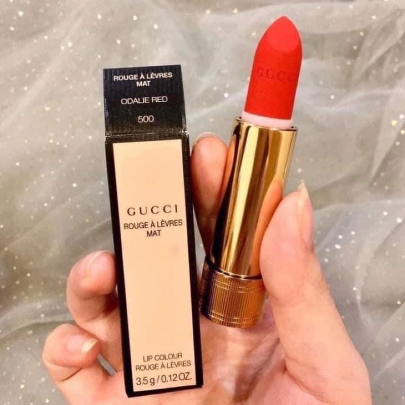 Son Gucci Matte màu 500/505 - đỏ cam/đỏ gạch cháy