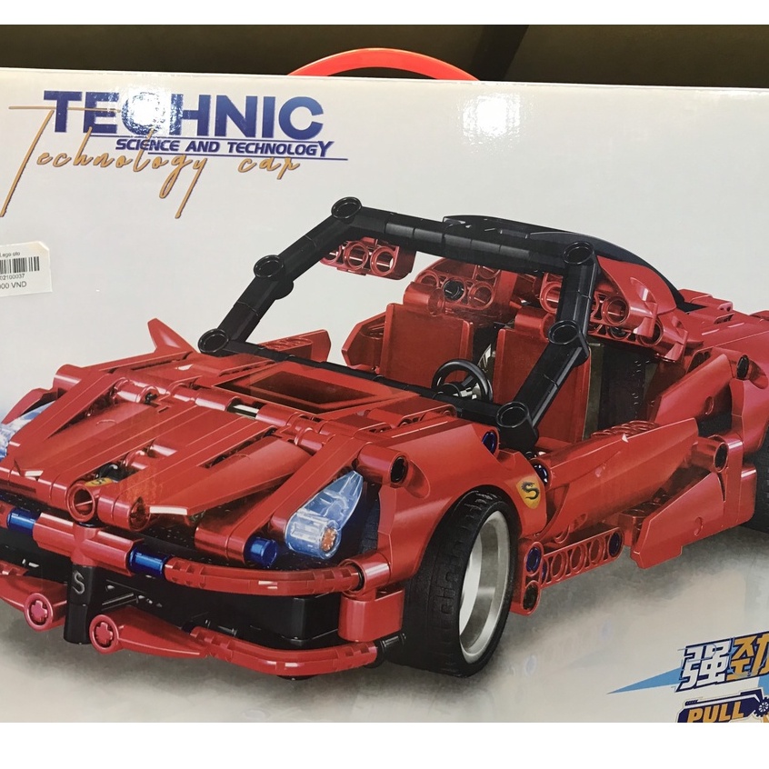 Bộ lego lắp ráp xe mui trần màu đỏ