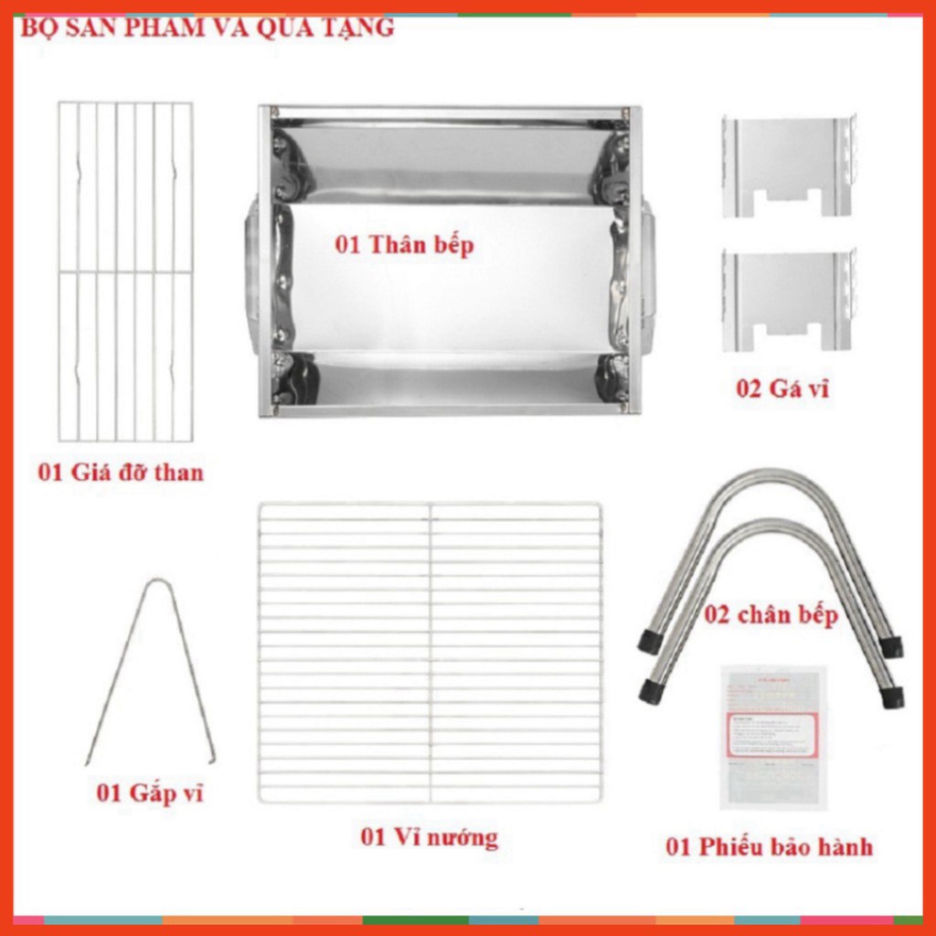 Lò nướng than thay đổi chiều cao vỉ TopV VCS, bếp nướng than hoa ngoài trời, than không khói, nướng thịt