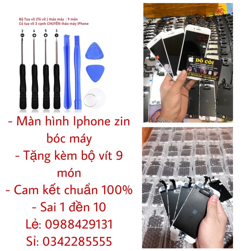 [ Iphone ] Màn hình iphone zin bóc máy Tặng Bộ tua vít 9 món.iphone 5s ,iphone 6g,6s,6plus,6splus,7G,7plus ,8plus, | BigBuy360 - bigbuy360.vn
