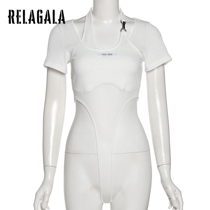 Áo Liền Quần Tay Ngắn Màu Trơn 2022 Thời Trang Quyến Rũ Cho Nữ | BigBuy360 - bigbuy360.vn