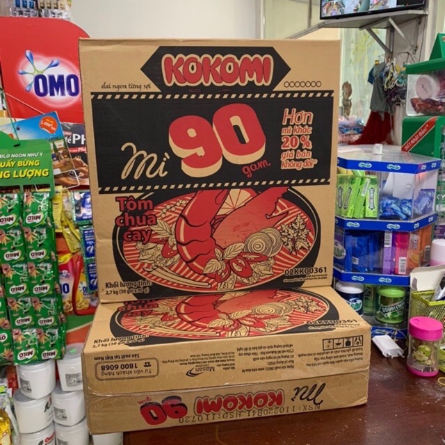 MÌ TÔM KOKOMI 90 MỚI THÙNG 30 GÓI.