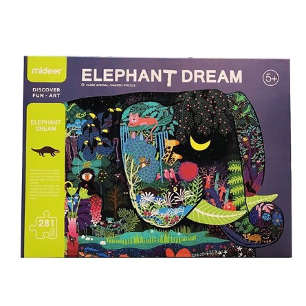 BỘ ĐỒ CHƠI GHÉP HÌNH VOI MA MÚT 280PCS - MIDEER ELEPHANT DREAM