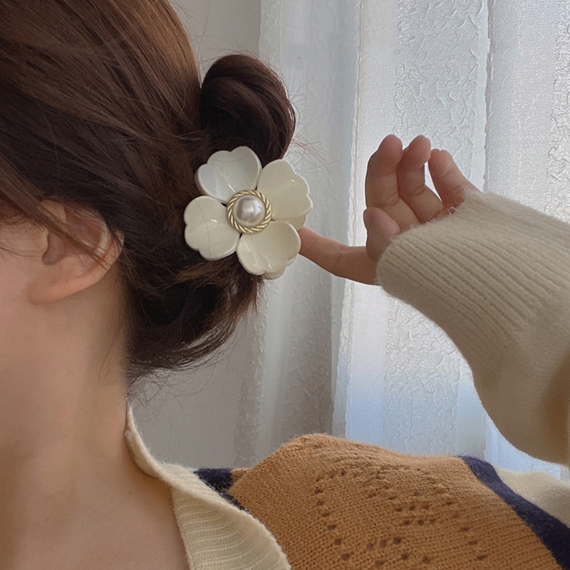 Kẹp Tóc Hình Bông Hoa Ba Chiều Phong Cách Cổ Điển Thời Trang Mùa Hè Dành Cho Nữ
