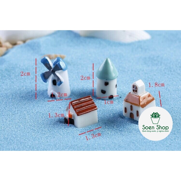 |FREESHIP| Phụ kiện NHÀ BIỂN - Phụ kiện trang trí cây xanh để bàn làm việc, mô hình trang trí cho bể cá, tiểu cảnh
