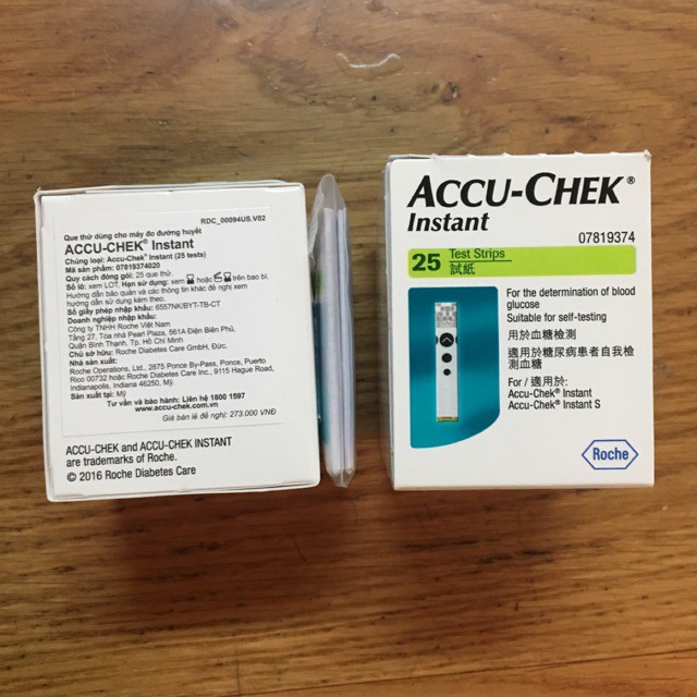 Que thử đường huyết Accu-Chek Instant 25 hoặc que 50