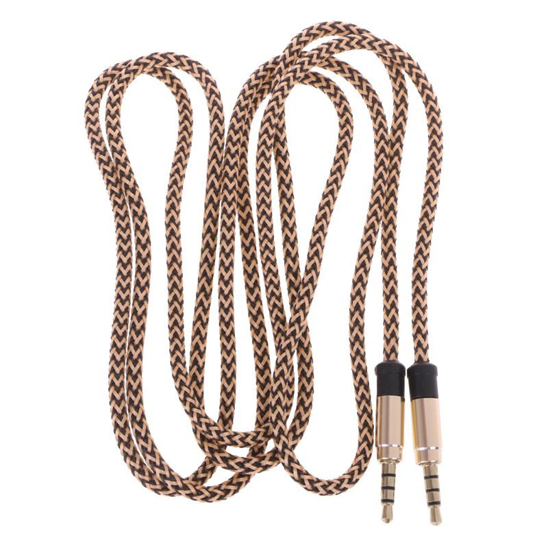 Dây cáp nối đầu jack 3.5mm qua âm thanh nổi AUX cho xe hơi 1.5m / 3m