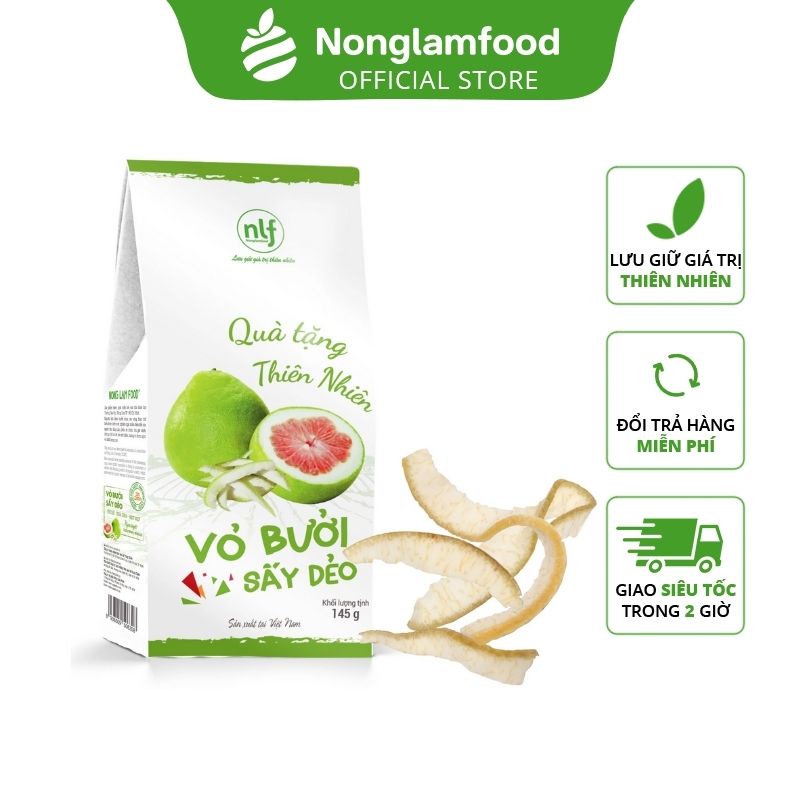 [Mã BMBAU50 giảm 7% đơn 99K] Vỏ bưởi sấy dẻo Nonglamfood 145g | Ăn vặt văn phòng | Healthy Snack