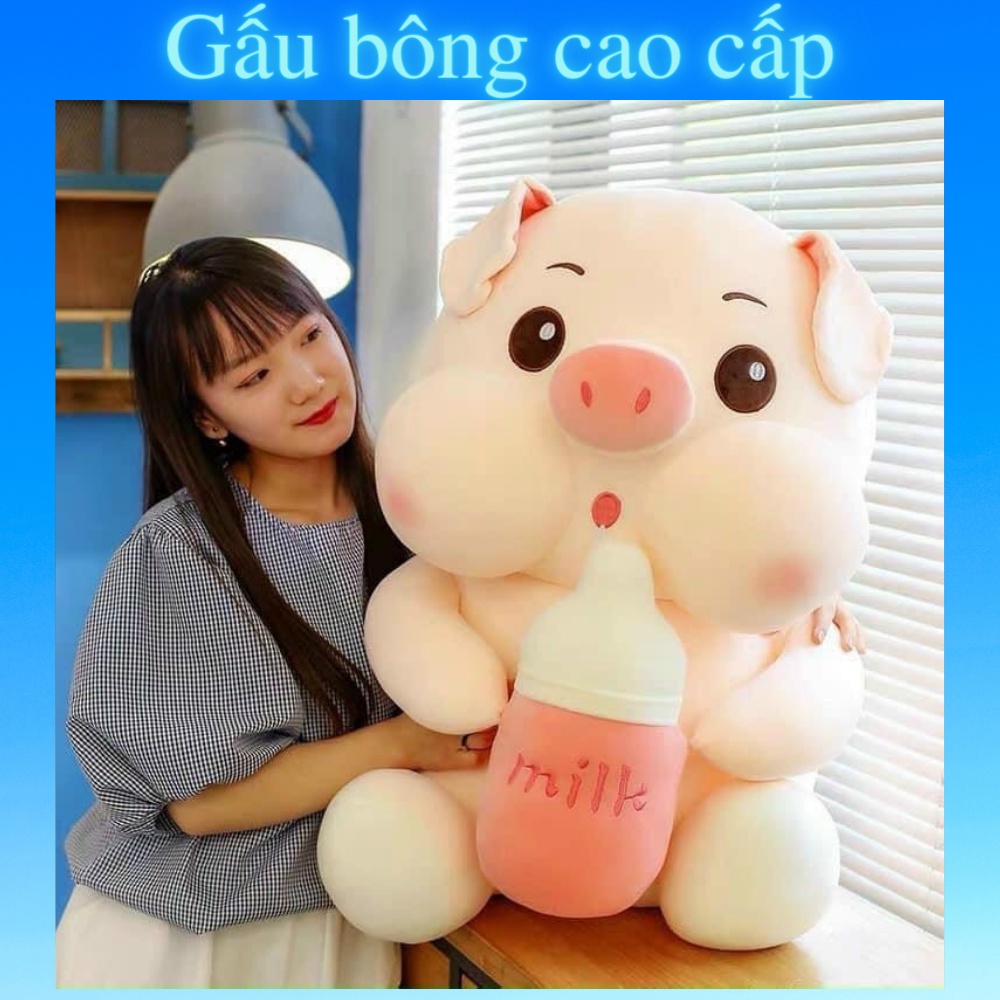 Gấu bông to Lợn Ong 🛡Hàng Cao Cấp🛡, gối ôm hình thú nhồi bông Heo biến hình Ong siêu cute mềm mịn