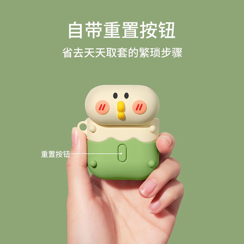 Vỏ Bảo Vệ Hộp Đựng Tai Nghe airpods 1 2 3 pro Hình Chim Vẹt Dễ Thương Ốp
