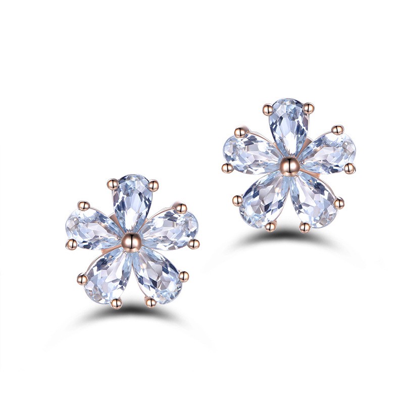 Khuyên Tai Nữ Trang Đính Ngọc Thời Trang Sang Trọng