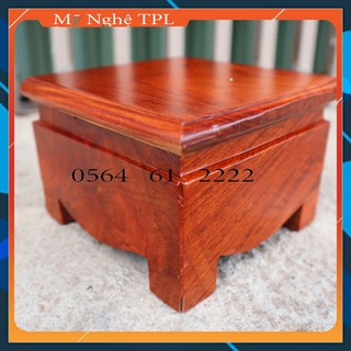 Kỷ vuông trơn, Đôn vuông giá rẻ Đế nhất sơn vuông gỗ hương cao 8cm