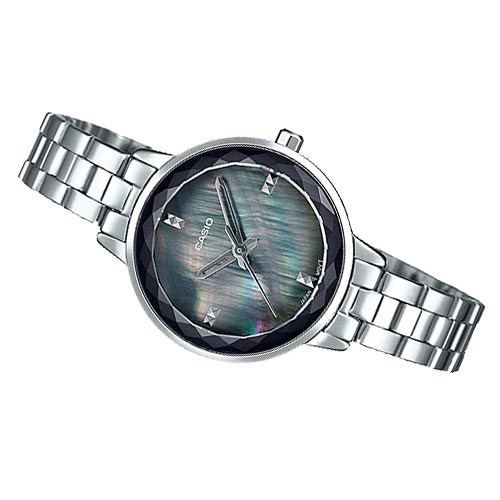 Đồng Hồ Nữ Casio LTP-E162D-1A Dây Kim Loại Mặt - Mặt Kính Có Hoa Văn