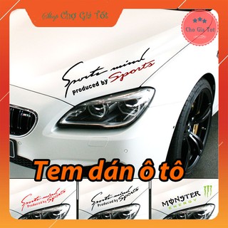 Tem Sport Mind dán nắp Capo ô tô (Nhiều Màu)