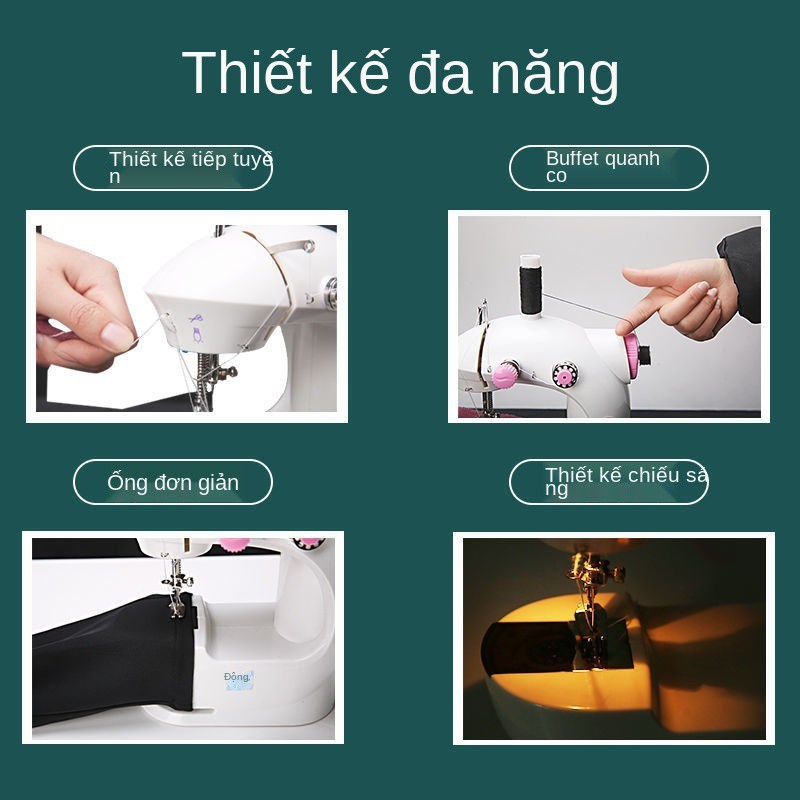 Máy may Jiayi 202 gia dụng điện nhỏ tự động hướng dẫn sử dày